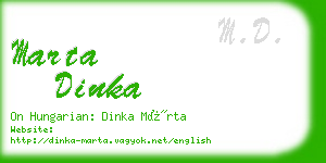 marta dinka business card